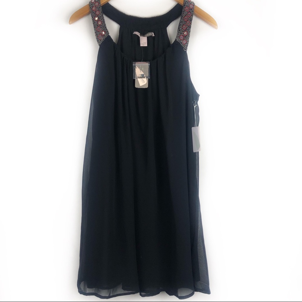 Forever 21 Black Beaded Dress Large